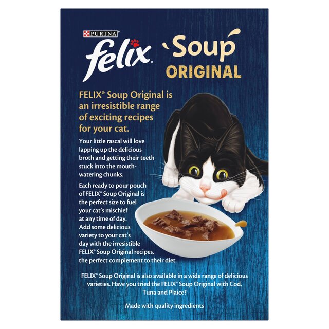 Felix Soup Farm Selection Chicken, Beef & Lamb Wet Cat Food thumbnail 4