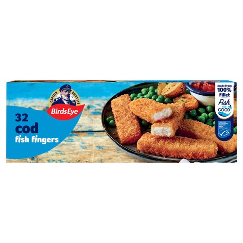 Birds Eye 32 MSC Breaded Cod Fish Fingers