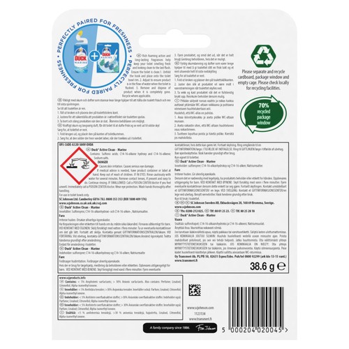 Duck Active Clean Toilet Rim Block Marine thumbnail 3
