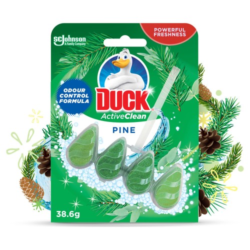 Duck Active Clean Toilet Rim Block Pine thumbnail 2
