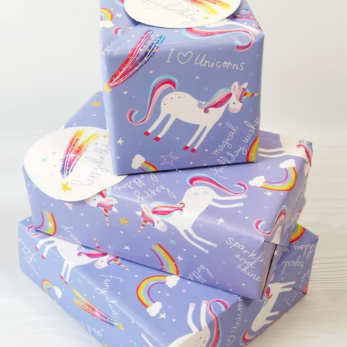 Unicorn Gift Wrap Sheets & Tags thumbnail 2