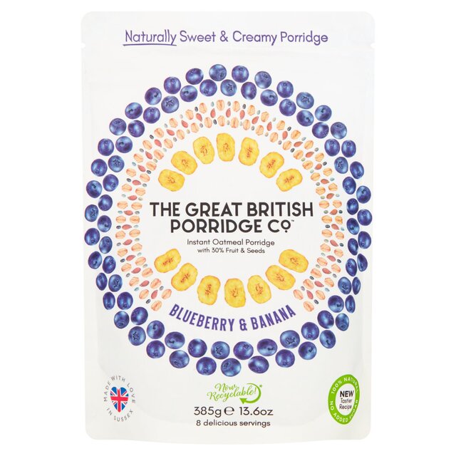 The Great British Porridge Co Blueberry & Banana Instant Porridge thumbnail 2