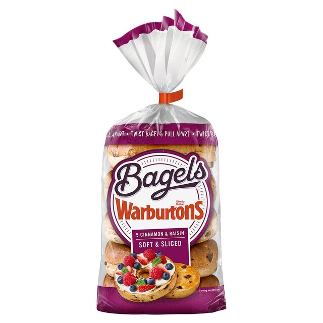 Warburtons Cinnamon & Raisin Bagels thumbnail 3