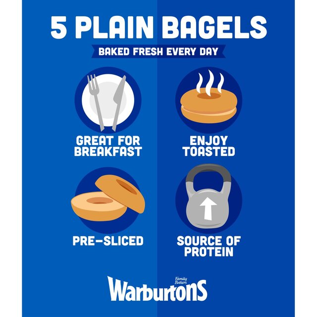 Warburtons Plain Bagels thumbnail 5
