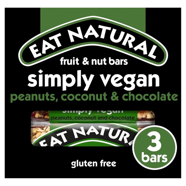 Eat Natural Simply Vegan Peanuts Coconut & Chocolate Bars thumbnail 2