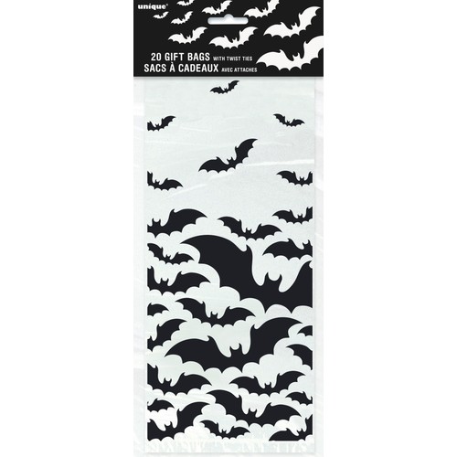 Black Bats Halloween Cellophane Party Bags