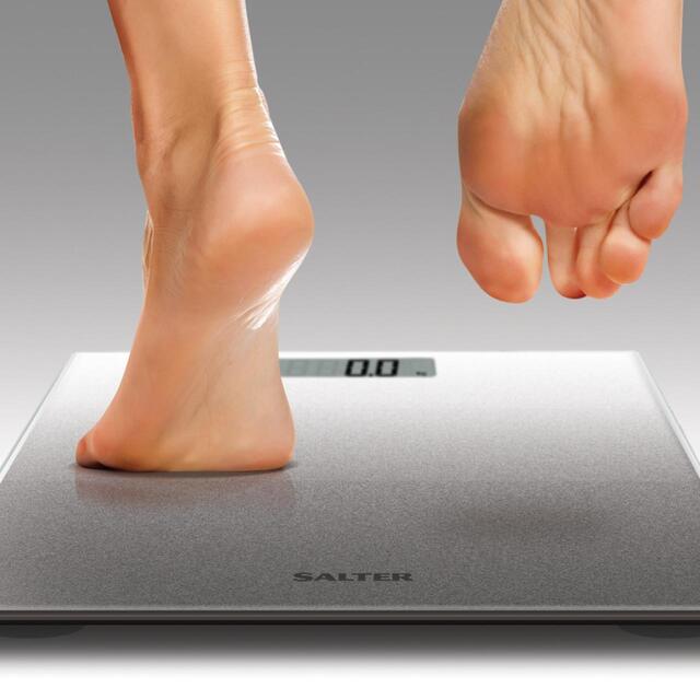 Salter Glass Electronic Bathroom Scale, Silver thumbnail 5