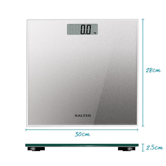 Salter Glass Electronic Bathroom Scale, Silver thumbnail 8