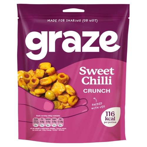 Graze Sweet Chilli Crunch Sharing Bag Snack thumbnail 2