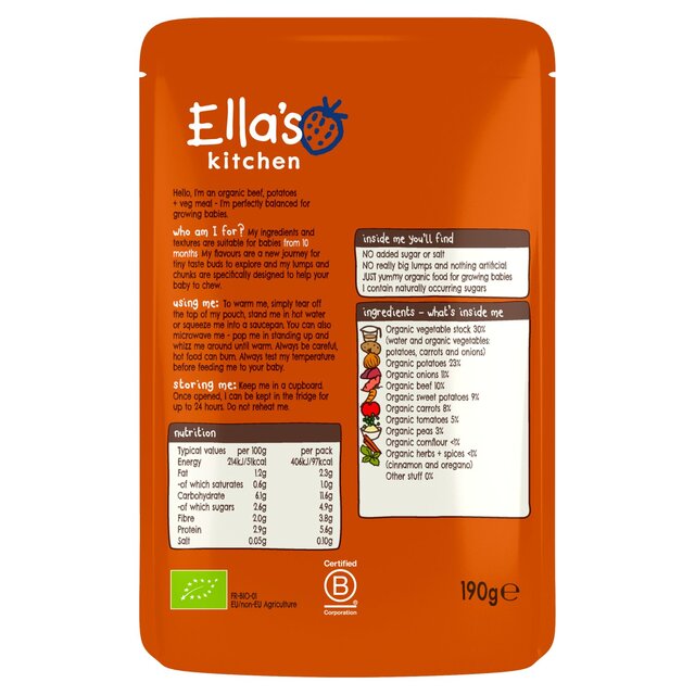 Ella's Kitchen Cottage Pie Baby Food Pouch 10+ Months thumbnail 3