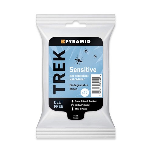 Pyramid Trek Sensitive Biodegradable Insect Repellent Wipes