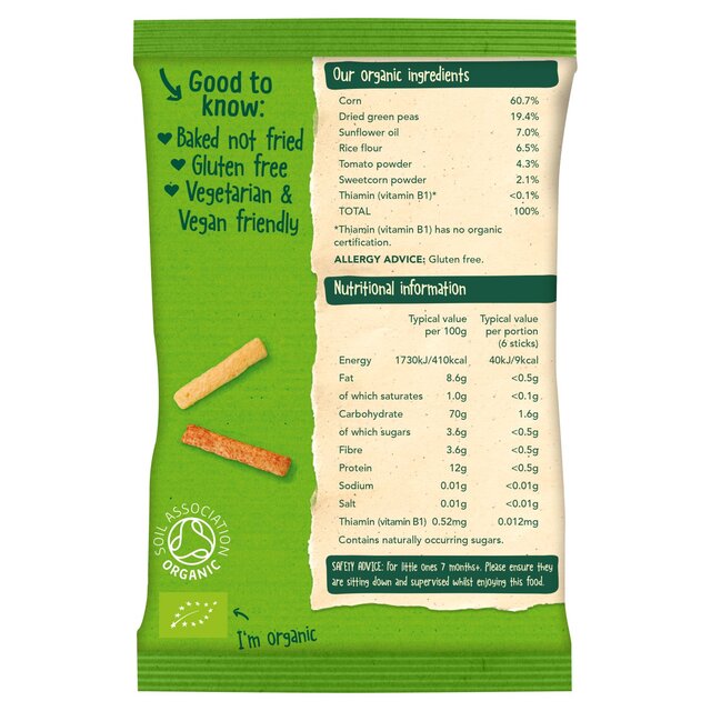 Organix Melty Veggie Sticks Organic Baby Puffs Multipack 7 months+ thumbnail 2