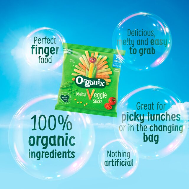 Organix Melty Veggie Sticks Organic Baby Puffs Multipack 7 months+ thumbnail 4