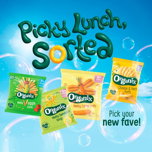 Organix Melty Veggie Sticks Organic Baby Puffs Multipack 7 months+ thumbnail 5