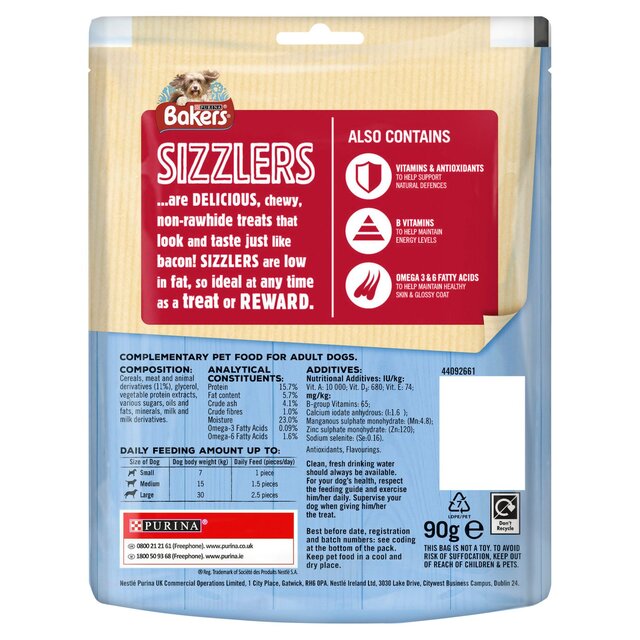 Bakers Sizzlers Bacon Dog Treats thumbnail 2