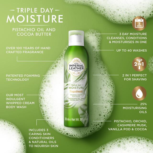 Imperial Leather Foamburst Triple Day Moisture Pistachio Oil & Cocoa Butter thumbnail 4