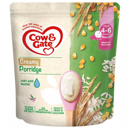 Cow & Gate Creamy Porridge Baby Cereal 4-6+ Months