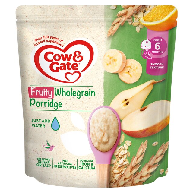 Cow & Gate Fruity Wholegrain Porridge, 6 mths+