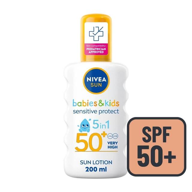 NIVEA SUN Kids Sensitive Protect SPF 50+ Sun Lotion Spray