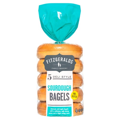 Fitzgeralds Sourdough Sliced Bagels