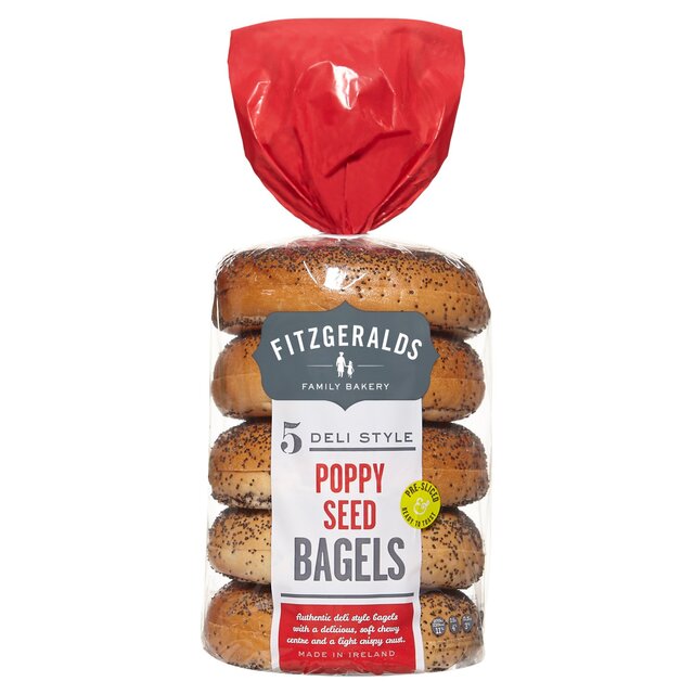 Fitzgeralds Poppy Seeded Sliced Bagels