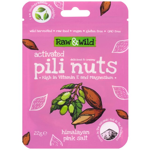 Raw & Wild Activated Pili Nuts Himalayan Pink Salt Organic