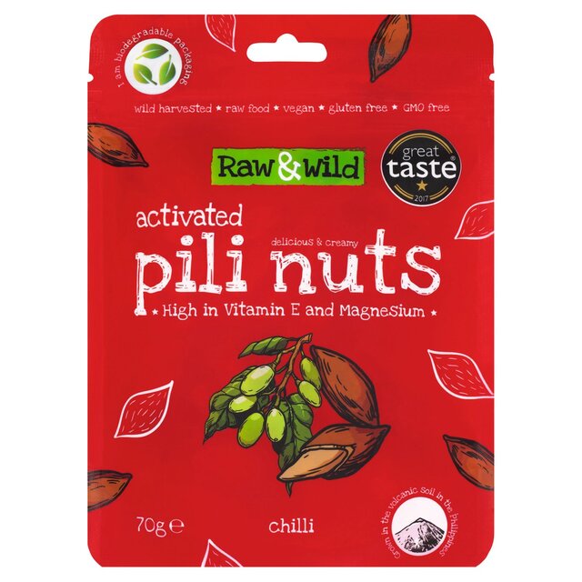 Raw & Wild Activated Pili Nuts Chili Organic