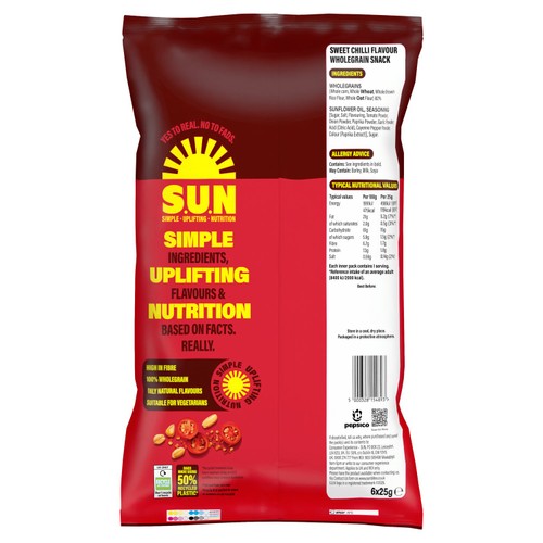SUN Bites Sun Ripened Sweet Chilli Multipack Snacks Crisps 6x25g thumbnail 2