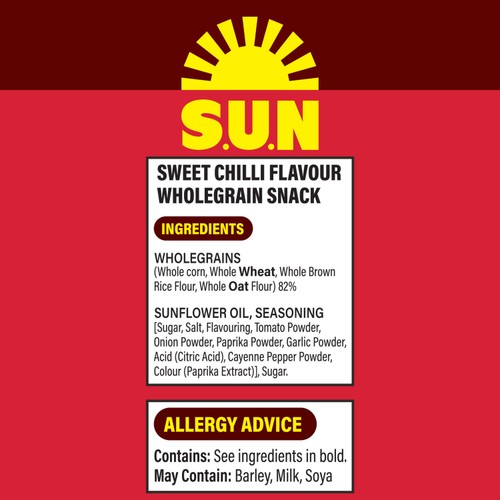 SUN Bites Sun Ripened Sweet Chilli Multipack Snacks Crisps 6x25g thumbnail 3