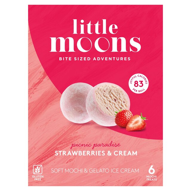 Little Moons Strawberries & Cream Mochi Ice Cream thumbnail 2