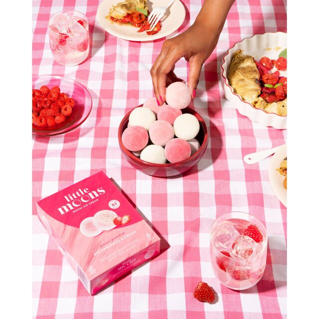 Little Moons Strawberries & Cream Mochi Ice Cream thumbnail 5