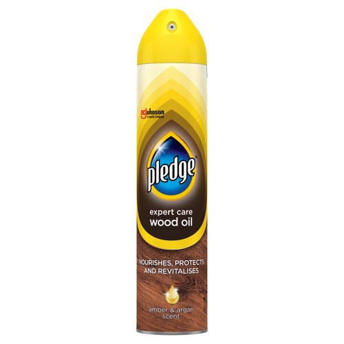 Pledge Expert Care, Wood Polish Aerosol, Amber & Argan