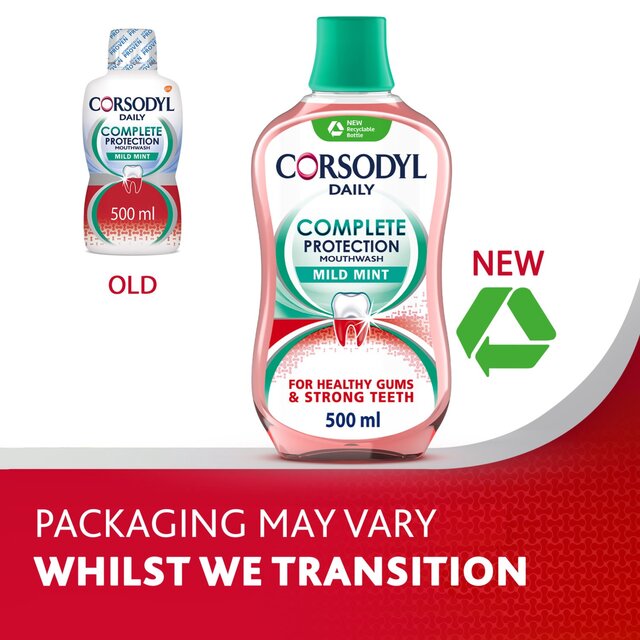 Corsodyl Gum Mouthwash Complete Protection Mild Mint thumbnail 2