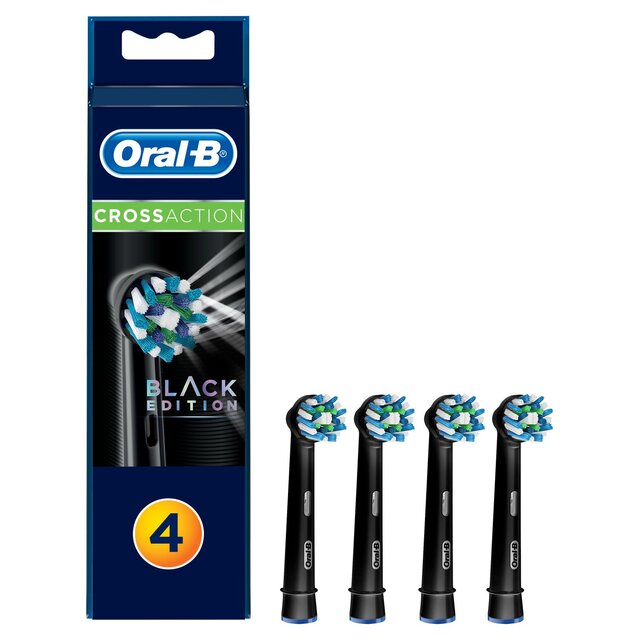 Oral B Crossaction Toothbrush Heads Black thumbnail 2
