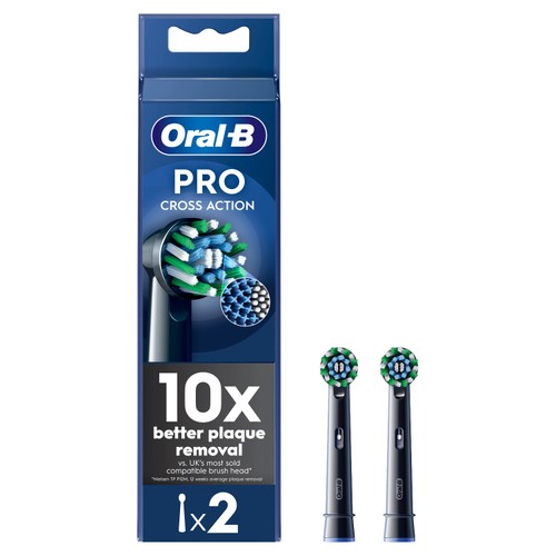 Oral B Crossaction Toothbrush Heads Black