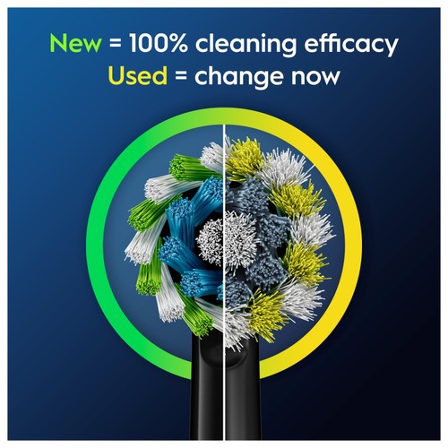Oral B Crossaction Toothbrush Heads Black thumbnail 2