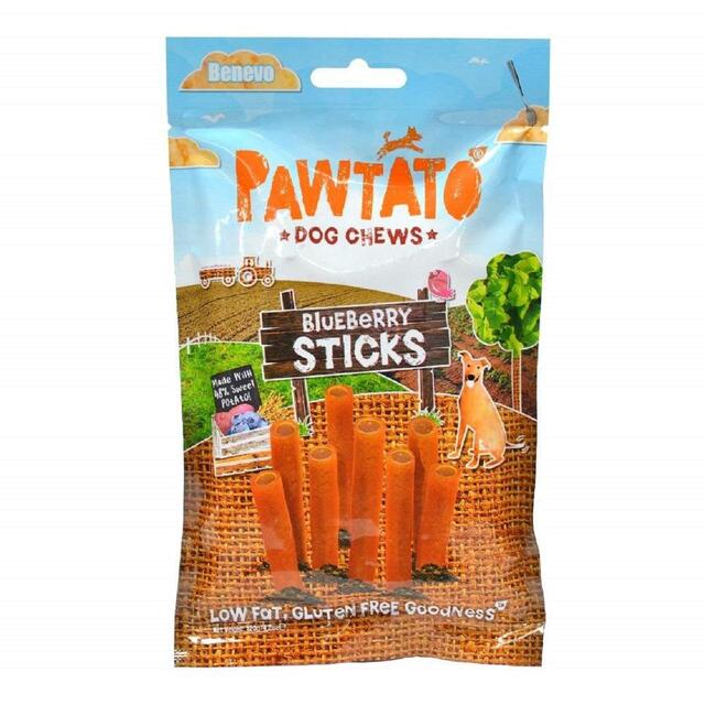 Pawtato Blueberry Sticks, Vegan Dog Treats
