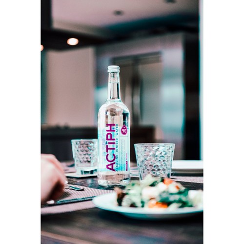 ACTIPH Alkaline Ionised Water Glass Bottle thumbnail 2