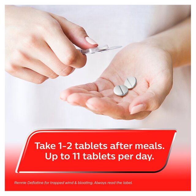 Rennie Deflatine Trapped Wind Relief Tablets thumbnail 4