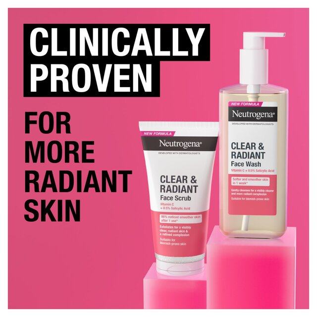 Neutrogena Clear & Radiant Face Scrub with Vitamin C & Pink Grapefruit thumbnail 10