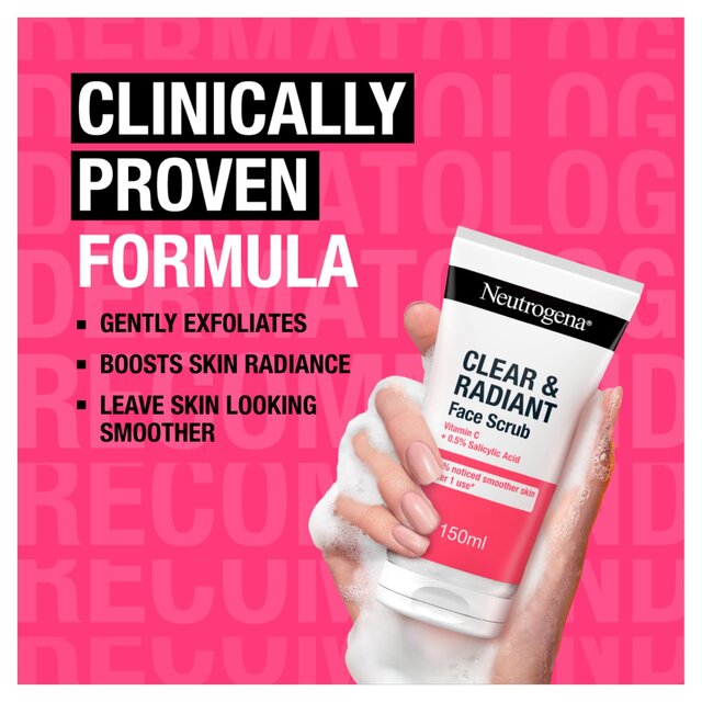 Neutrogena Clear & Radiant Face Scrub with Vitamin C & Pink Grapefruit thumbnail 5