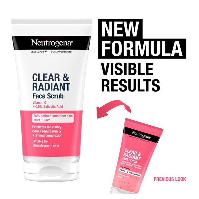 Neutrogena Clear & Radiant Face Scrub with Vitamin C & Pink Grapefruit thumbnail 6