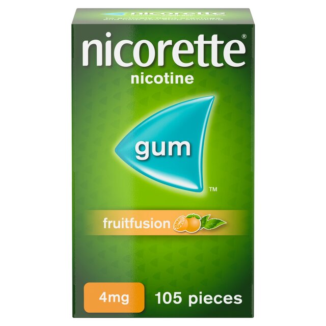 Nicorette Fruit Fusion Chewing Gum, 4 mg, 105 count (Stop Smoking Aid)