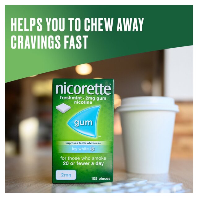 Nicorette Fruit Fusion Chewing Gum, 4 mg, 105 count (Stop Smoking Aid) thumbnail 11