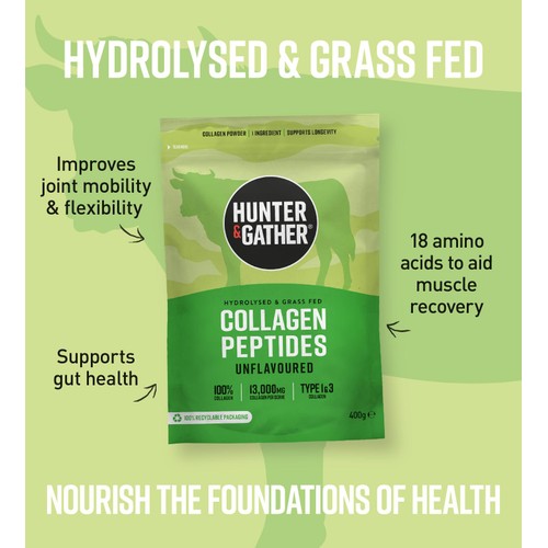 Hunter & Gather Unflavoured Collagen Peptides Bovine Protein Powder thumbnail 3