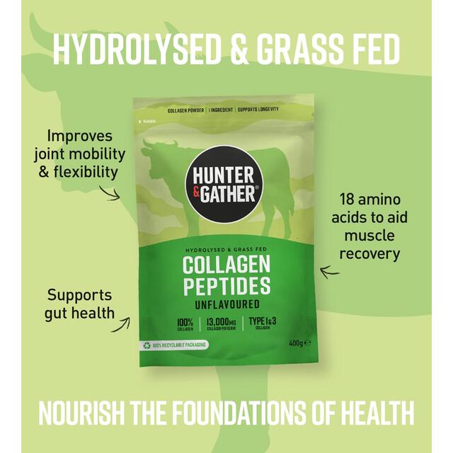 Hunter & Gather Unflavoured Collagen Peptides Bovine Protein Powder thumbnail 3