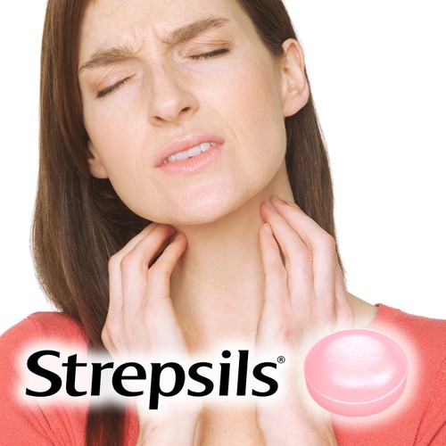 Strepsils Strawberry Sugar Free Sore Throat Lozenges thumbnail 3