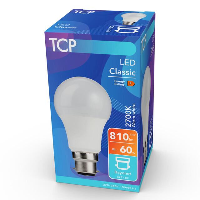TCP Classic LED Bayonet 60W Light Bulb thumbnail 2