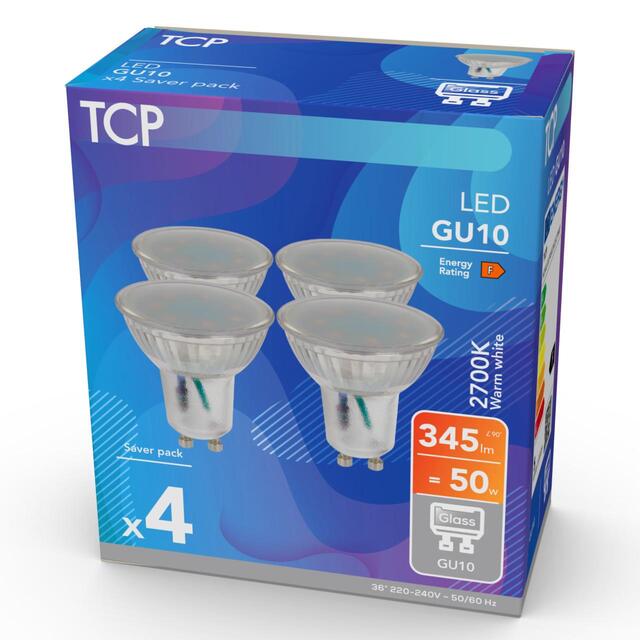 TCP Spotlight Glass GU10 50W Light Bulbs thumbnail 2