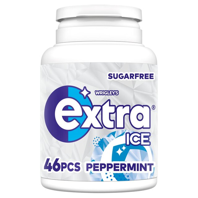 Extra Ice Peppermint Sugarfree Chewing Gum Bottle 46 Pieces - Image 1